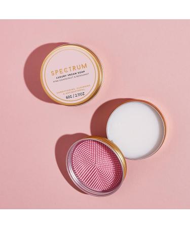 Spectrum Collections Pink Make Up Brush Cleaning Launderette Microfibre Brush Drying Towel for 32 Brushes and Make Up Brush Cleansing Soap with Silicone Cleaning Pad Pink Grapefruit and Bergamot - Buy Online on GoSupps.com