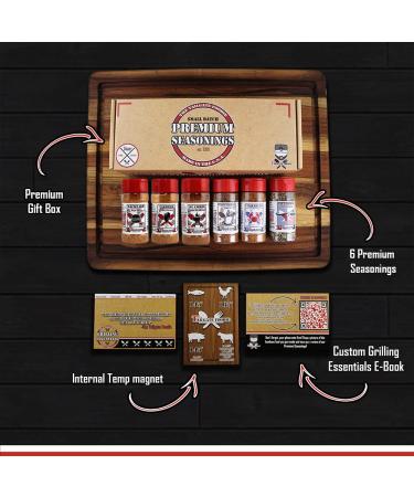 Tailgate Foodie Pitmaster Gourmet Seasonings | 8 pc Grill Gift Set with 6 BBQ Spice Blends & Recipes | Perfect for Ribs, Pork, Brisket, Chicken, Fish, Steak | Great for Every Occasion - Buy Online on GoSupps.com