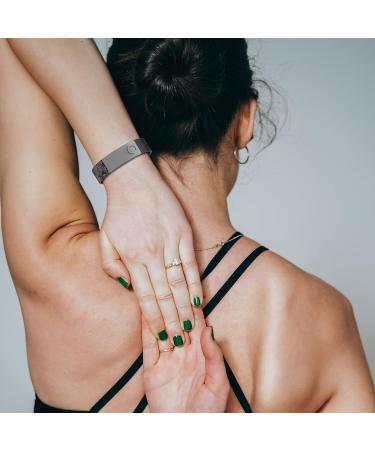 cPRIME Sport Balance Bracelet | Energy Silicone Wristband for Men and Women | Waterproof Sports Band | Black Grey M/7.1 - Buy Online on GoSupps.com