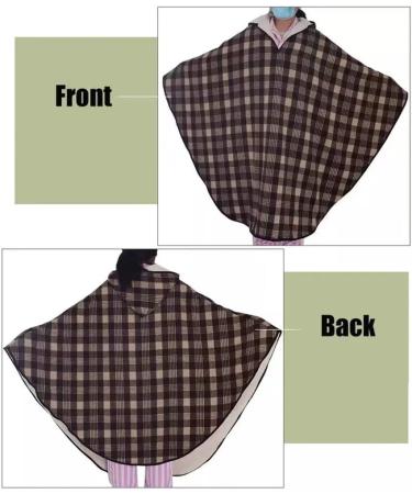 Wheelchair Zip Blanket Fleece Hood Wheelchair Water Proof Cloak Keep Warm Shawl Double Layer Thick Cloth Shawl Thermal Blanket Winter Wheelchair Cover Clothing for Disabled Elderly - Buy Online on GoSupps.com