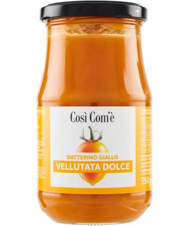  Italian Gourmet E.R. Cos Com' Vellutata Dolce di Datterino Giallo Set of 12 sweet creams made from yellow Datterini tomatoes Italian tomatoes 350 g jar + Italian box Gourmet Polpa di Pomodoro 400 g - Buy Online on GoSupps.com