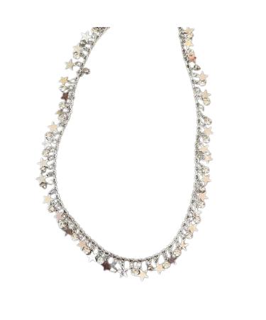 Oralgo's stylish necklace with round stones fifty star trailer adjustable collarbone chain choker for everyday use