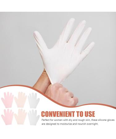 Baluue 3 Pairs Moisturizing Gloves Soft Silicone Gloves Gel Spa Hydrating Gloves Aloe Lotion Gloves for Repairing Dry Cracked Aging Hands Calluses Rough Skin - Buy Online on GoSupps.com