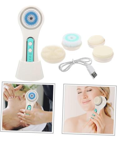 Housoutil 1 Set Facial Cleansing Brush Face Exfoliator Brush Home Facial Cleaner Face Washing Brush Makeup Remover Brush Electric Cleaner Usb Household Cleasing Milk Abs - Buy Online on GoSupps.com