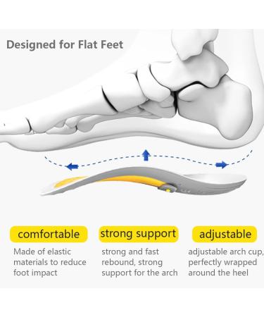 Foot Arch Supports Insoles for Plantar Fasciitis Relief - Ideal for Flat Feet & High Arches | Pain Relief for Heel Back Hip Leg Knee and Foot - Unisex Support Inserts - Buy Online on GoSupps.com