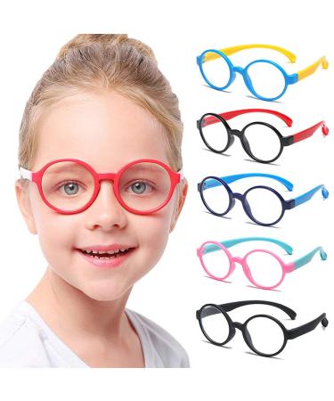 Children's Silicone Frame Glasses | Anti-Blue Light Radiation Resistant Computer Glasses for Kids | Light Black - Buy Online on GoSupps.com