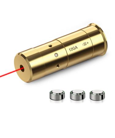 MidTen Bore Sight 12 Gauge Laser Red Dot Boresighter with Three of Batteries