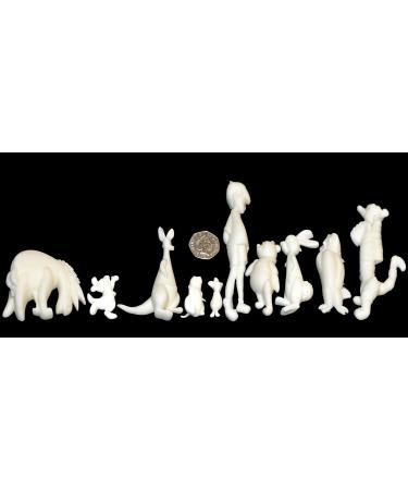 Full Set of Edible 3D Winnie the Pooh Icing Models 20 colours toppers decorations cake (White)
