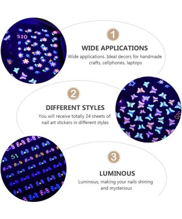 LALAFINA Manicure Set Makeup Set Makeup Set Luminous Nail Art luminous nail art floral nail decals glow in the dark nail art Stickers Self- Adhesive Nail Kits Nail Kits Nail Kit - Buy Online on GoSupps.com