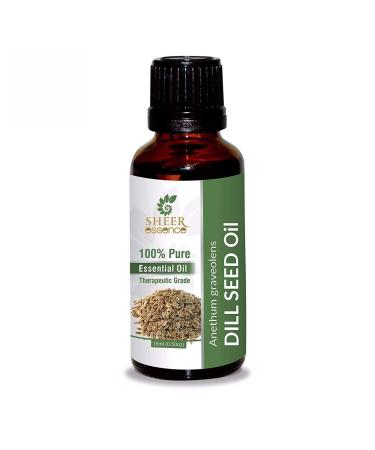 Dill Seed Oil -(Anethum Graveolens)- Essential Oil 100% Pure Natural Undiluted Uncut Therapeutic Grade Oil 0.33 FL.OZ Dill Seed OIL 10ML (0.33 FL.OZ)