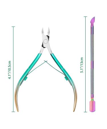 Stainless Steel Cuticle Trimmer Set - Nail Cuticle Nipper, Pusher, and Remover Cutter for Manicure Pedicure - Buy Online on GoSupps.com