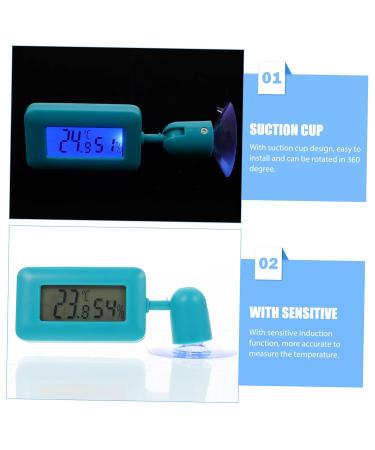 Frcolor Digital Reptile Hygrometer for Leopard Gecko Tanks - Suction Cup ABS 10x3x1.5cm - Ideal for Reptile Terrariums & Aquariums - Buy Online on GoSupps.com
