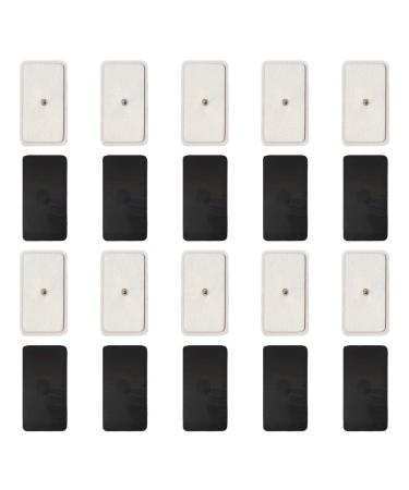 Electrodes Pad 20(2x4) Pads TENS Snap Electrodes Compatible with All TENS/EMS Devices That Use The Industry Standard 3.5mm Plug Excellent Conducting Pads Long Lasting Pads