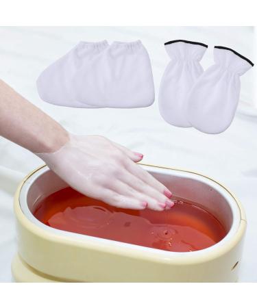 Uonlytech 4-Piece Paraffin Wax Foot Bath Set - Moisturizing Socks & Bathing Shoes for Women - Buy Online on GoSupps.com