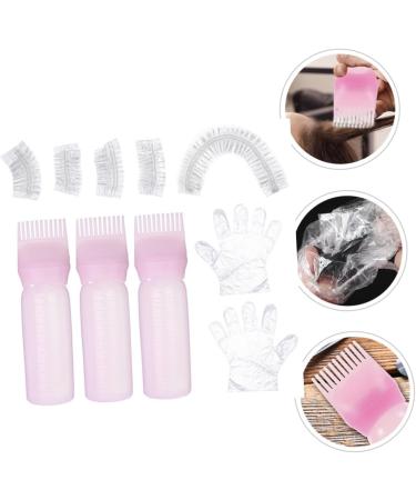 Beavorty 1 Set hair oil applicator hair coloring kit hair coloring tools hair oil bottle hair dying accessory kit shower caps hair applicator tool hairstyling gloves hair dye bleach plastic 6.9x4.8cm Pink - Buy Online on GoSupps.com