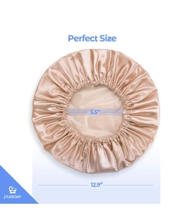 PUSSAER 4Pack Printed Shower Cap for Women - Reusable Extra Large Shower Hair Hat - Double Waterproof Protection - Grape Purple, Coffee Brown, Romantic Pink - 13 inches - Buy Online on GoSupps.com