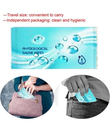 Pack of 50 individually wrapped luxury physiological wipes for removing makeup moist wipes for hands and face all-purpose cleansing wipes for travel - Buy Online on GoSupps.com