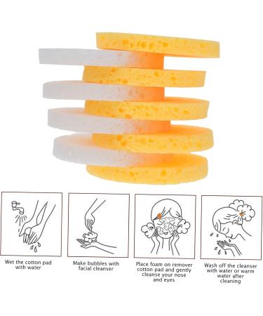 Buy Hemoton 100pcs Compressed Face Wash Sponges - Yellow Makeup Puff & Facial Scrub Tool for All Skin Types - International Shipping Available - Buy Online on GoSupps.com