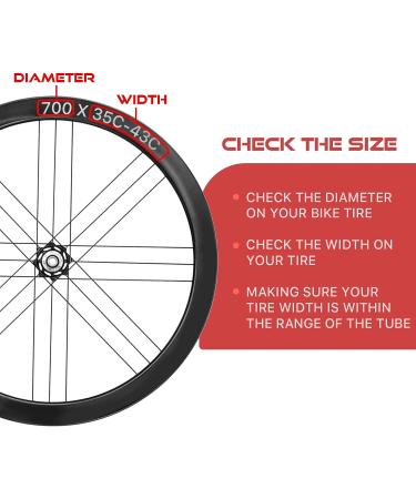 2 Pack 700x35c/38c Inner Tubes with Rim Strips & Levers - Schrader Valve 48mm - Bike Tire Tube Set - Buy Online on GoSupps.com