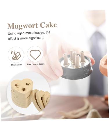 Frcolor 10-Pack Heart-Shaped Moxa Sticks for Moxibustion - Chinese Natural Wormwood Cake - 4.5x4.5cm - Relaxing Moxa Blocks - Buy Online on GoSupps.com