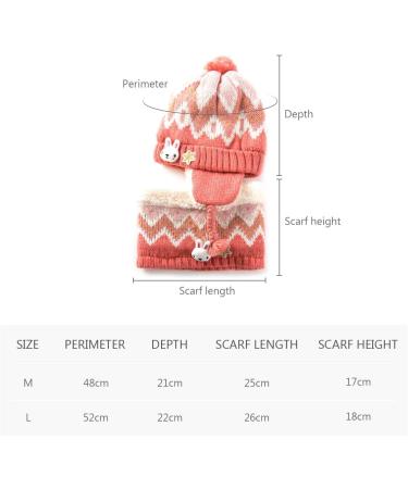 DORRISO Cute Kids Caps Scarf Set - Autumn Winter Knitted Beanies Hat for Girls Boys in Pink - Buy Online on GoSupps.com