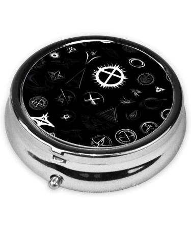 Black and White Universal Round Pill Box - 3 Compartment Organizer for Travel & Pocket - Buy Online on GoSupps.com
