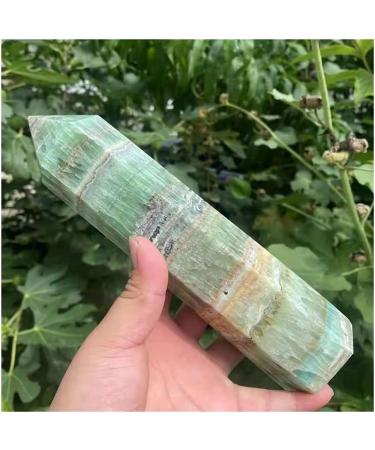Jukuckv Green Lime Crystal Column - Natural Healing Decoration Gift (900-950g) for Spiritual Support - Buy Online on GoSupps.com