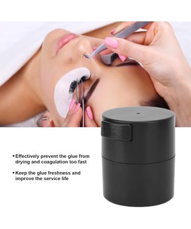 Eyelash Glue Storage Box for Makeup Negative Pressure Large Capacity Lash Extension Adhesive Container Jar(Black) - Buy Online on GoSupps.com