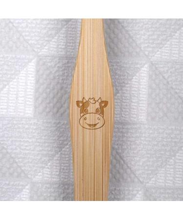 Azeeda 'Happy Cow Face' Bamboo Toothbrush - Eco-Friendly & Biodegradable - International Shipping Available - Buy Online on GoSupps.com