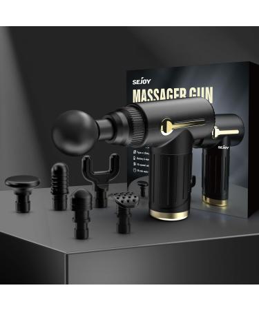 Deep Tissue Massager Gun - Portable Electric Percussion Muscle Relief for Athletes | Handheld Back Pain Massage Device (Black) - Buy Online on GoSupps.com