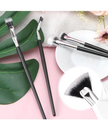 4pcs Mascara Fan Brush Set - Lash Wand Brushes for Eyelashes & Eyebrows - Black Makeup Tools for Perfect Eye Makeup - Buy Online on GoSupps.com