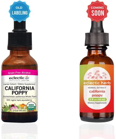 Buy Eclectic Institute Organic California Poppy Extract - 2 fl oz (60 ml) - Natural Herbal Supplement - Buy Online on GoSupps.com