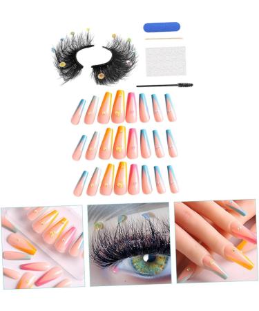 Beaupretty Fake Nails 4 Sets Eyelash Manicure Set Miss Fluffy Cosmetics False Nails - Buy Online on GoSupps.com