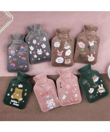 Cartoon Portable Heat Bottle with Plush Cover - Safe & Explosion-Protected Mini Warm Handbag (S-Pattern 18x11.5cm) - Buy Online on GoSupps.com