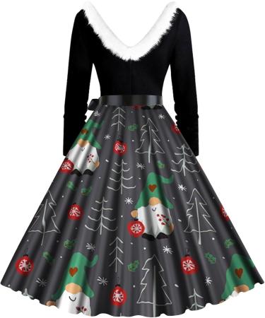 Buy Hanxiulin Women's Christmas Sweater | Long Sleeve Knit Dress for Festive Parties - Sexy & Stylish Holiday Apparel - Buy Online on GoSupps.com
