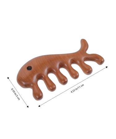 Healvian Fish-Shaped Massage Comb Set - 4-Piece Wooden Scalp Massager & Broad Tooth Comb for Comfort | Ideal for Scalp Care & Breastfeeding - Buy Online on GoSupps.com