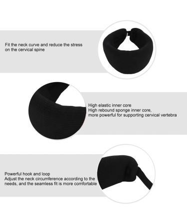 Adjustable RWUDV Neck Support | Soft Foam Neckrest for Pain Relief | Universal Fragrance | Black L 57-58cm | Ideal for Home Use - Buy Online on GoSupps.com