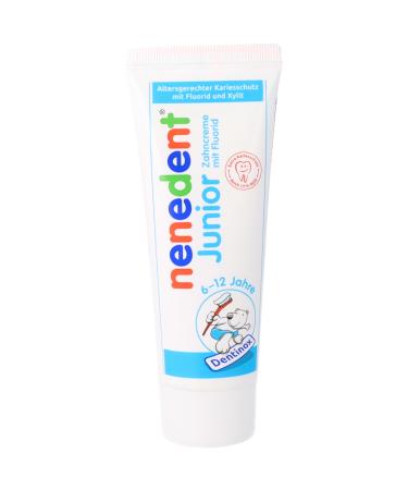 Nenedent Junior toothpaste for children aged 6 - 12 years with fluoride pack of 2 (2 x 75ml) - Buy Online on GoSupps.com