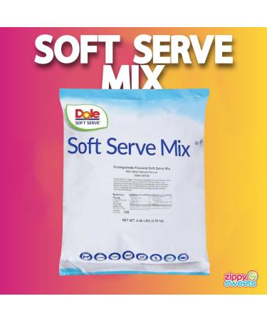 ZippySweets - Soft Serve Ice Cream Machine Mix Pomegranate Flavour Soft Serve Mix 4.4 Pound Bag and 4 Pack Colour Changing Spoons Ideal for Home and Commercial Use Ice Cream Machine - Buy Online on GoSupps.com