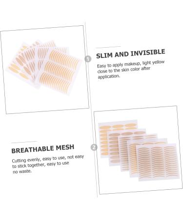 minkissy 150 Sheets Lace Double Eyelid Sticker Single Side Eyelid Decal Sticky Eyelid Strip Folding Tool Eye Makeup Supplies Accessories Medical Tape Second Generation Hooded - Buy Online on GoSupps.com