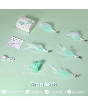 Pawaboo Interactive Cat Toys for Indoor Cats Cat Feather Toys Cat Mouse Toys Moving Automatic Cat Toy with LED Lights Rechargeable Electric Cat Toy Kitten Exercise Toys with 5 Feathers Lake Blue Lake Blue Car - Buy Online on GoSupps.com