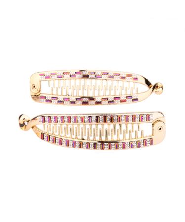 KALLORY 3pcs Rhinestone Horsetail Wild Pins Set - Women's Vertical Hair Accessories with Golden Clincher - Perfect Birthday Gift - Buy Online on GoSupps.com