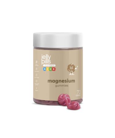 Jelly Pills® Kids Gummies 810mg Magnesium Citrate & Vitamin B6 Kids - 70 Vegan Berry Flavored Gummies - No Added Sugars - Reduces Fatigue & Burnout - 90mg Magnesium