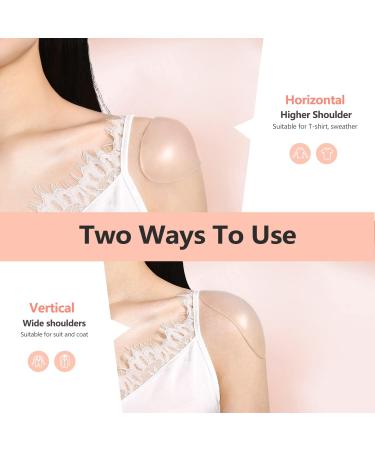 Deelessgz 3 Pairs Large Silicone Shoulder Pads - Anti-Slip Reusable Inserts for Women's Clothing Dress (Transparent) - Buy Online on GoSupps.com