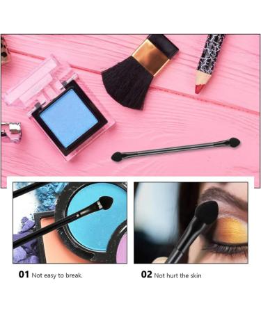 FOMIYES 60 Pcs Double Ended Eyeshadow Brush Beauty Sponges Black Eyeshadow Cosmetic Tool Highlight Suite - Buy Online on GoSupps.com