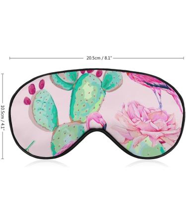 Shop Pink Flamingo Sleep Mask & Green Cactus Eye Shade - Adjustable Light-Blocking Reduces Puffy Eyes - Perfect Gifts for Relaxation - Buy Online on GoSupps.com