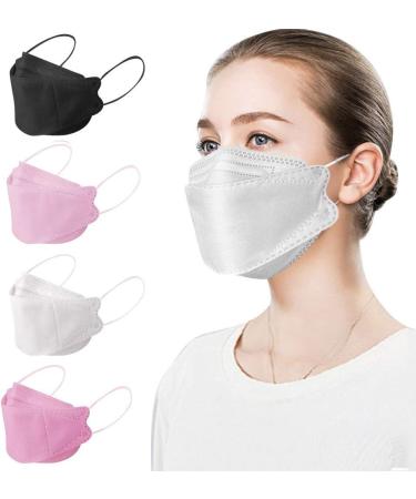 50Pcs Disposible_Face_Mask_Safety_Mask for Adults Breathable & Comfortable Protection 4-ly Non Woven with Elastic Ear-loop - Buy Online on GoSupps.com