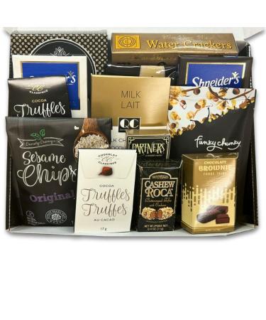 Valentine's Day Holiday Birthday Thank-You Gift Box with Truffles Chocolate Crackers and More