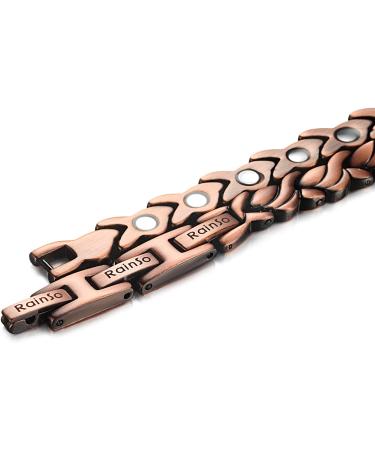 RainSo Pure Copper Magnetic Therapy Bracelet for Arthritis Relief - Adjustable Wristband with 3 Smarter Buckle - Buy Online on GoSupps.com