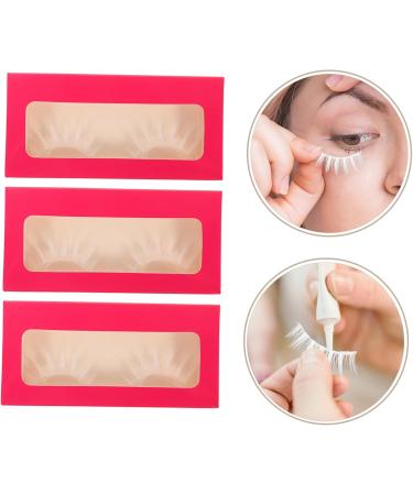 FOMIYES 3 Pairs Makeup False Eyelashes False Lash False Eyelashes Drama Lashes Cosmetic Lashes Natural False Eyelashes Carnival Makeup Supplies Upper Eyelashes Fiber 3d Fluffy White - Buy Online on GoSupps.com